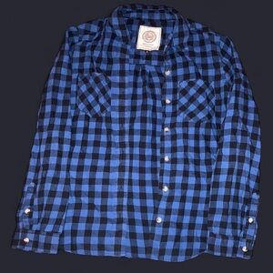 ARC1 | S | So Authentic American Heritage Blue and Black Button-Up